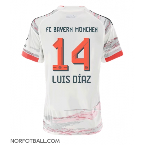 Billige Fotballdrakt Bayern Munich Luis Diaz #14 Replika Bortedrakt Dame 2025-26 Kortermet Billige Fotballdrakt Bayern Munich Luis Diaz #14 Replika Bortedrakt Dame 2025-26 Kortermet